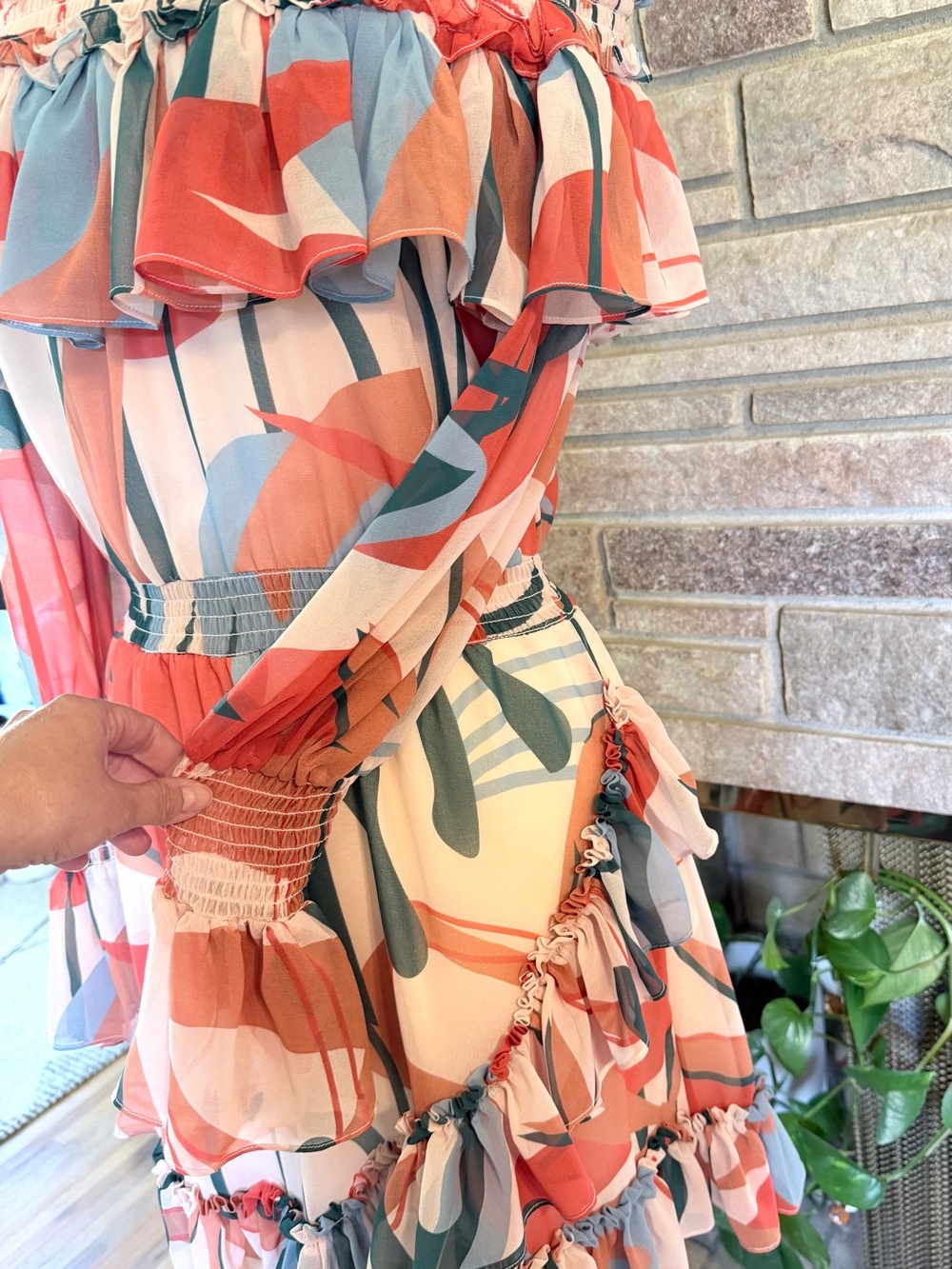 PatBO Rio off-the-shoulder Ruffle Mini Dress - Picture 5 of 7